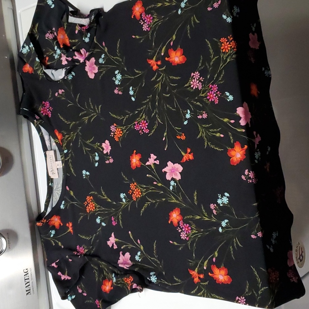 Philosophy blouse with poppys